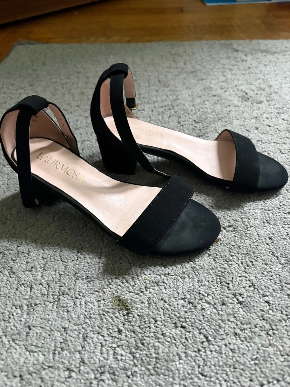 Girls Open Toe Heeled Shoes Size 1